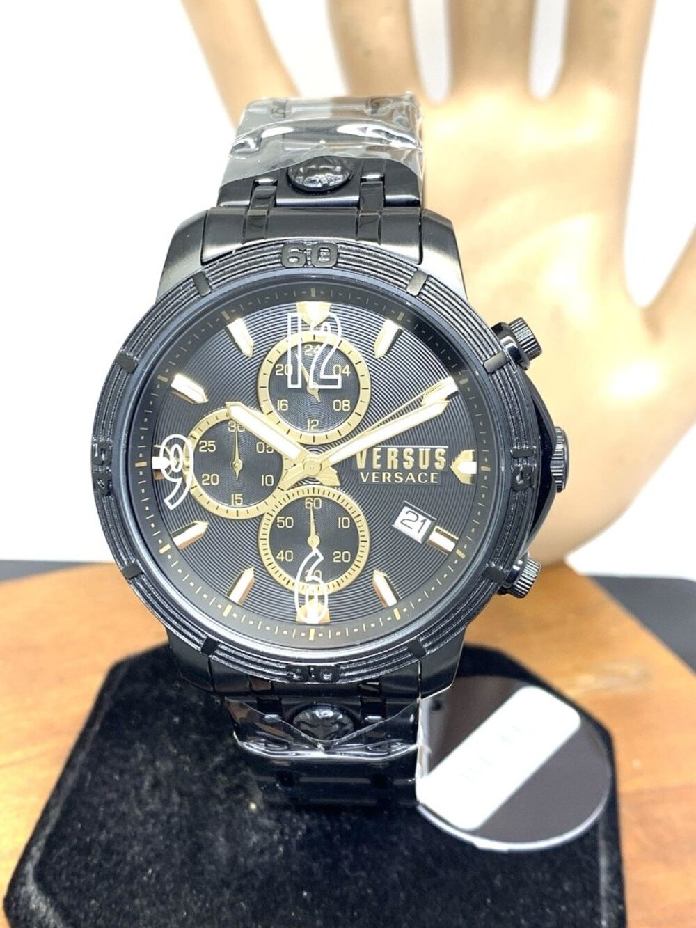 Versus by Versace Men's Watch VSPHJ1921 Chronograph Quartz Black Steel 46mm